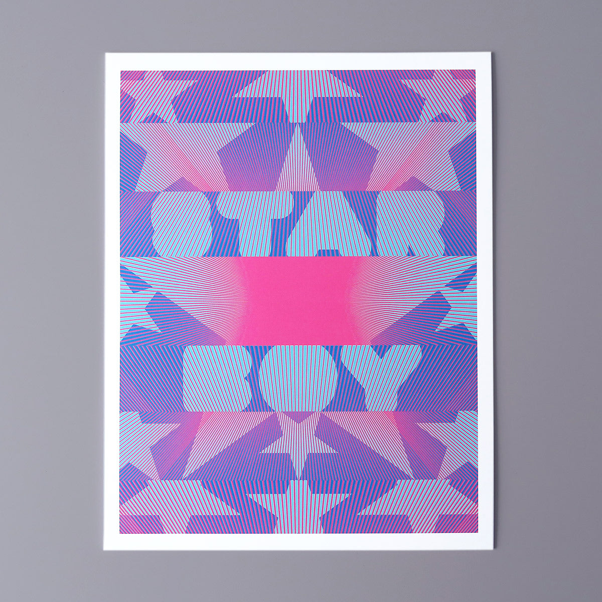 Star boy is a pop art print that was based on "The Weekend" song Star Boy. It's dark blue, sky blue, and magenta. It has lots of stars arranged around the words star boy.  